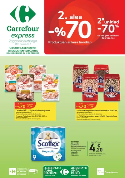 Catálogo Carrefour Express en Leioa | 2ª unidad -70% | 28/1/2025 - 12/2/2025