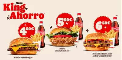 Ofertas de Restauración en Coslada | Menú King Ahorro  de Burger King | 23/1/2025 - 2/2/2025