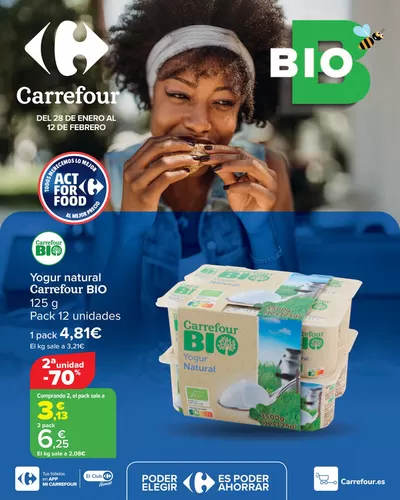 Ofertas de Hiper-Supermercados en Badajoz | BIO de Carrefour | 28/1/2025 - 12/2/2025