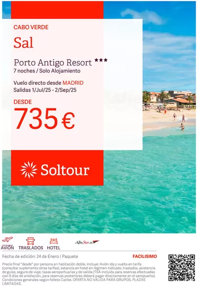 Ofertas de Viajes en Zaragoza | Sal desde 735€ de Soltour | 24/1/2025 - 31/1/2025