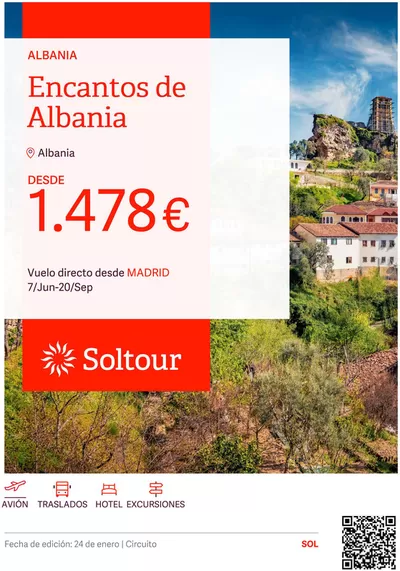 Ofertas de Viajes en Zaragoza | Encantos de Albania desde 1.478€ de Soltour | 24/1/2025 - 31/1/2025