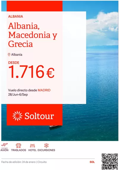 Ofertas de Viajes en Zaragoza | Albania, Macedonia y Grecia desde 1.716€ de Soltour | 24/1/2025 - 31/1/2025