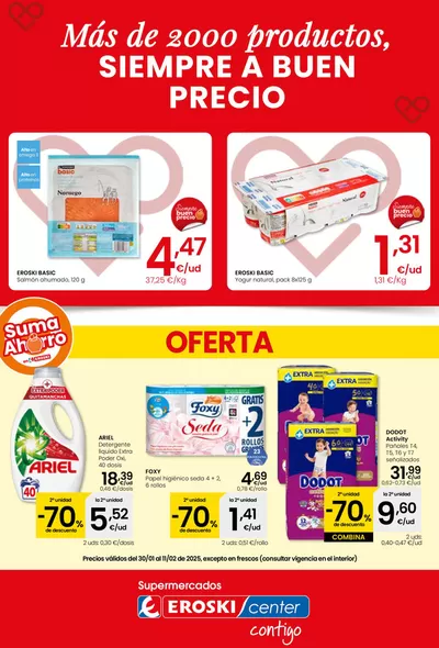 Catálogo Eroski en Monzón | Más de 2000 productos, SIEMPRE A BUEN PRECIO EROSKI CENTER | 30/1/2025 - 11/2/2025