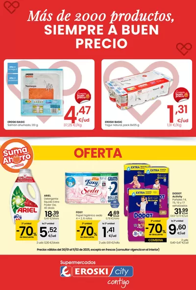 Catálogo Eroski en Dicastillo | Más de 2000 productos, SIEMPRE A BUEN PRECIO EROSKI CITY | 30/1/2025 - 11/2/2025