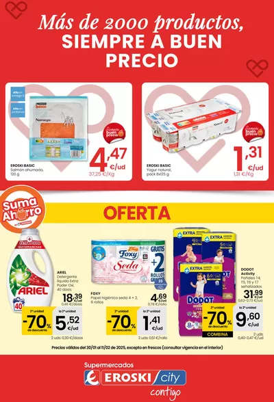 Catálogo Eroski en Dicastillo | Más de 2000 productos, SIEMPRE A BUEN PRECIO SUPERMERCADOS EROSKI | 30/1/2025 - 11/2/2025