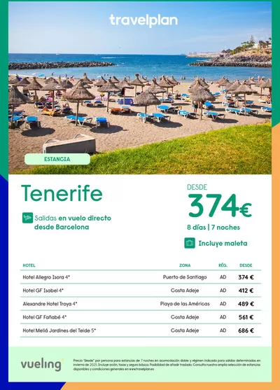 Ofertas de Viajes en Humanes de Madrid | Travelplan Tenerife de Travelplan | 28/1/2025 - 14/2/2025