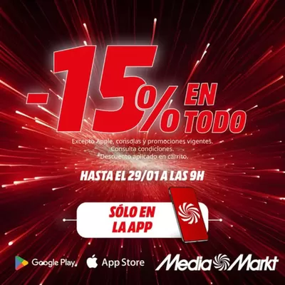 Catálogo MediaMarkt en San Sebastián de los Reyes | -15% en TODO | 28/1/2025 - 29/1/2025