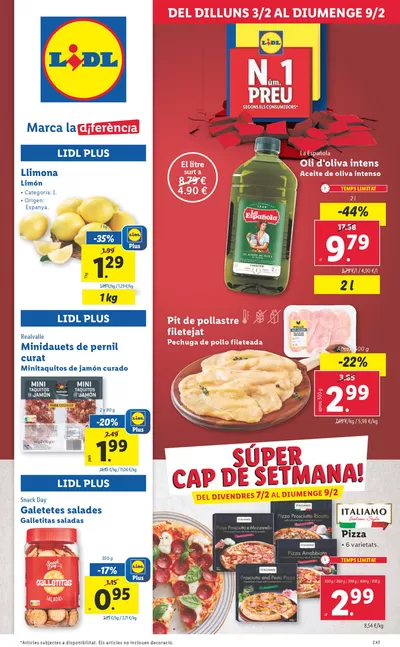 Catálogo Lidl en Cornellà | № 1 PRECIO - Ofertas válidas del 03/02 al 09/02 | 3/2/2025 - 9/2/2025