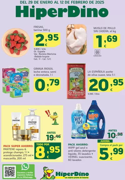 Ofertas de Hiper-Supermercados en Breña Alta | Ofertas desde el 29 de enero de HiperDino | 29/1/2025 - 12/2/2025