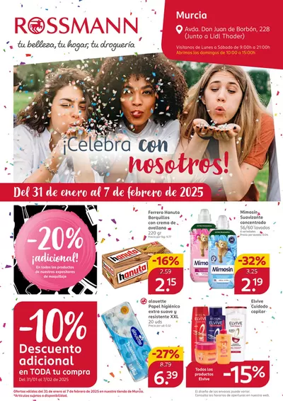 Catálogo Rossmann en Murcia | ¡Celebra con nosotros! | 31/1/2025 - 7/2/2025