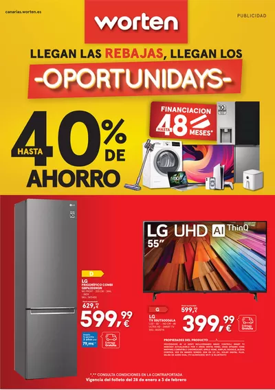 Catálogo Worten en Santa Cruz de Tenerife | Hasta 40% de ahorro | 29/1/2025 - 3/2/2025