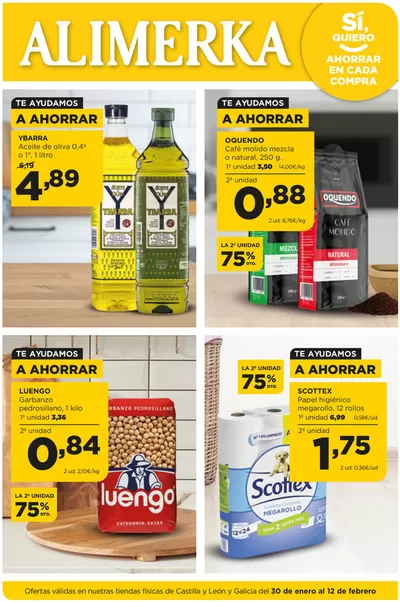 Ofertas de Hiper-Supermercados en Valencia de Don Juan | Ofertas válidas en Castilla y León y Galicia del 30 de enero al 12 de febrero de Alimerka | 30/1/2025 - 12/2/2025