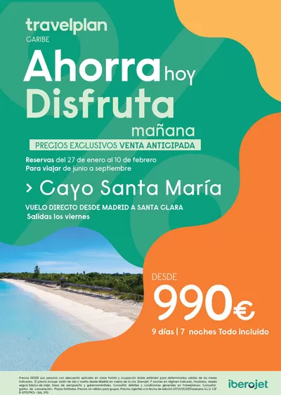 Ofertas de Viajes en Xinzo de Limia | Travelplan Cayo Santa Maria de Travelplan | 29/1/2025 - 10/2/2025