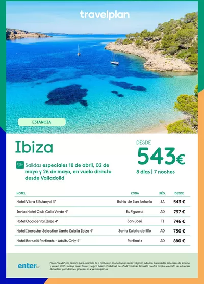 Ofertas de Viajes en Xinzo de Limia | Travelplan Ibiza de Travelplan | 29/1/2025 - 16/2/2025