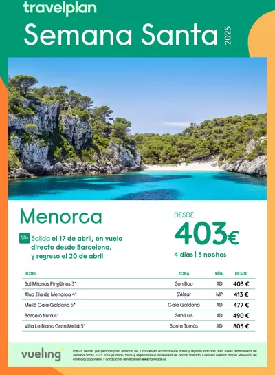 Ofertas de Viajes en Conil de la Frontera | Travelplan Menorca de Travelplan | 30/1/2025 - 22/2/2025