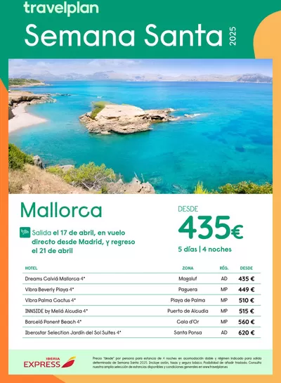 Ofertas de Viajes en Conil de la Frontera | Travelplan Mallorca de Travelplan | 30/1/2025 - 21/2/2025