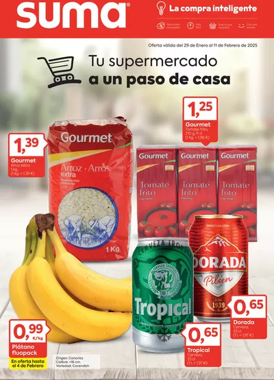 Ofertas de Hiper-Supermercados en Valle Gran Rey | Oferta válida del 29 de Enero al 11 de Febrero de 2025 de Suma Supermercados | 30/1/2025 - 11/2/2025