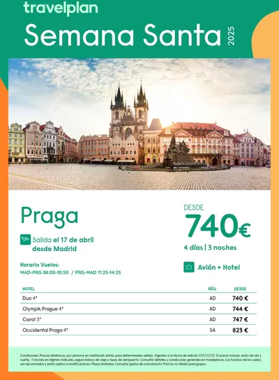 Ofertas de Viajes en Illescas | Travelplan Praga de Travelplan | 31/1/2025 - 22/2/2025