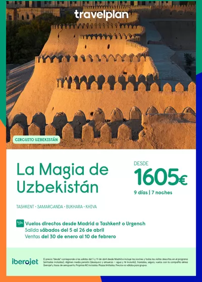 Ofertas de Viajes en Illescas | Travelplan Uzbequistan de Travelplan | 31/1/2025 - 19/2/2025