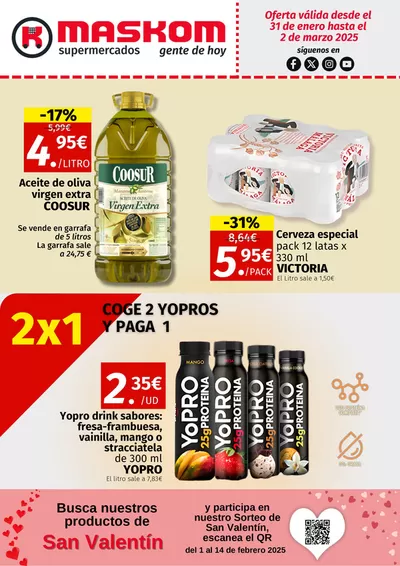 Catálogo Maskom Supermercados en Sevilla | Oferta válida desde el 31 de enero hasta el 2 de marzo 2025 | 3/2/2025 - 2/3/2025