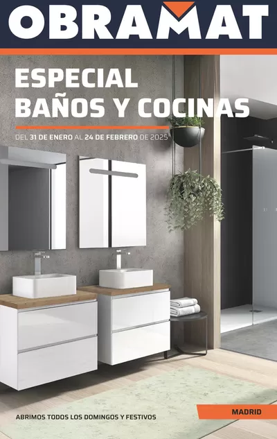 Ofertas de Jardín y Bricolaje en Majadahonda | Folleto Especial Banos 2025_Madrid de Obramat | 3/2/2025 - 24/2/2025