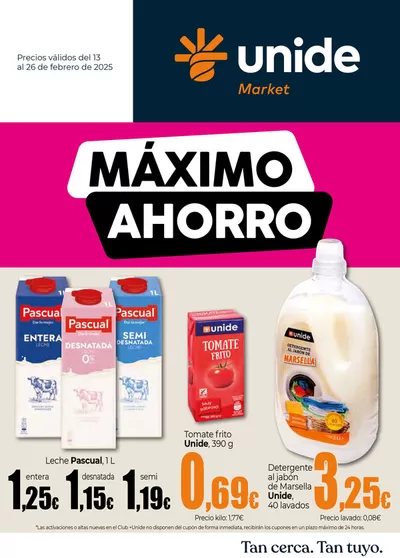 Catálogo Unide Market en Arona | Máximo Ahorro UNIDE Market Canarias | 13/2/2025 - 26/2/2025