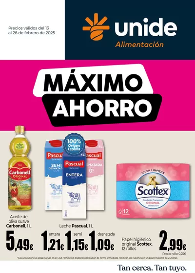 Catálogo UNIDE Alimentación en Soria | Máximo Ahorro en UNIDE Alimentación Península | 13/2/2025 - 26/2/2025