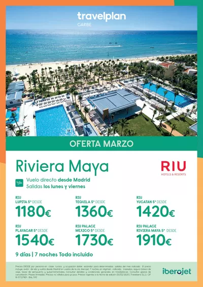 Ofertas de Viajes en Calahorra | Travelplan Riviera Maya de Travelplan | 4/2/2025 - 28/2/2025