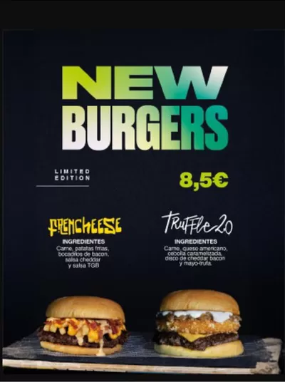 Ofertas de Restauración en Madrid | New Burgers de The Good Burger | 5/2/2025 - 28/2/2025