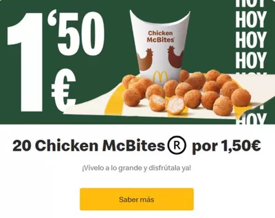 Catálogo McDonald's en Ripollet | 20 Chicken McBites por 1,50€  | 5/2/2025 - 12/2/2025