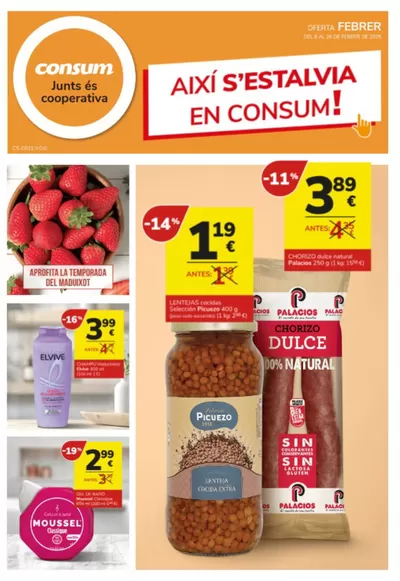 Catálogo Consum en Alfafar | AIXÍ S’ESTALVIA EN CONSUM!  | 6/2/2025 - 26/2/2025