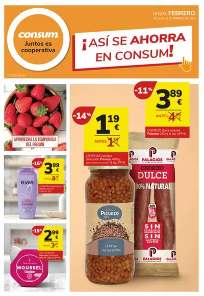 Catálogo Consum en Lorca | Así se ahorra en Consum!  | 6/2/2025 - 26/2/2025