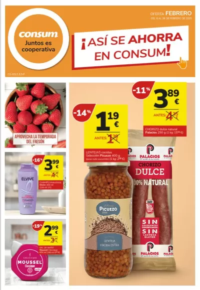 Catálogo Consum | Así se ahorra en Consum!  | 6/2/2025 - 26/2/2025