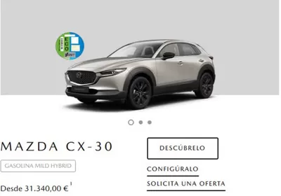 Ofertas de Coches, Motos y Recambios en Sabadell | Mazda CX-30 desde 31.340,00€ de Mazda | 7/2/2025 - 28/2/2025