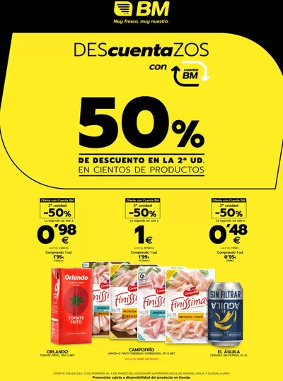 Ofertas de Hiper-Supermercados en Ciempozuelos | Descuentazos de BM Supermercados | 12/2/2025 - 4/3/2025