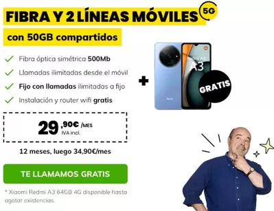 Ofertas de Informática y Electrónica en Madrid | Fibra y 2 Lineas Móviles 5G de MÁSmóvil | 10/2/2025 - 23/2/2025