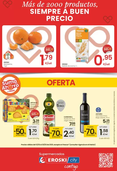 Catálogo Eroski en Manacor | Más de 2000 productos, SIEMPRE A BUEN PRECIO City Baleares | 13/2/2025 - 25/2/2025