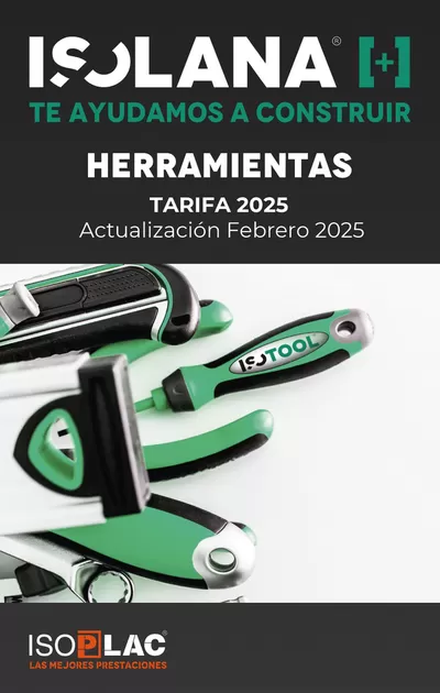 Ofertas de Jardín y Bricolaje en Madrid | HERRAMIENTAS – TARIFA ISOLANA de Isolana | 11/2/2025 - 28/2/2025