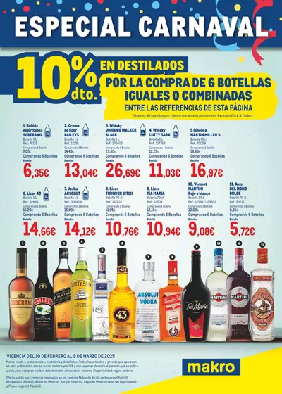 Catálogo Makro en Leganés | Destilados Carnaval Centro | 11/2/2025 - 9/3/2025