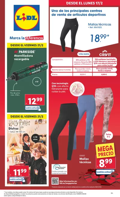 Catálogo Lidl en Manacor | ¡Bazar Lidl! Ofertas válidas del 17/02 al 23/02 | 17/2/2025 - 23/2/2025