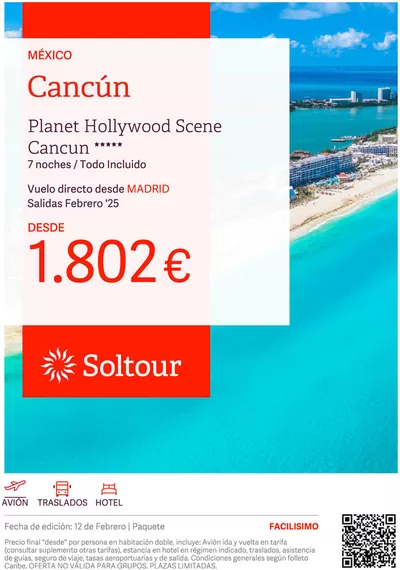 Catálogo Soltour | Cancún desde 1.802€ | 12/2/2025 - 25/2/2025