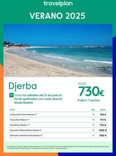 Ofertas de Viajes en Mairena del Alcor | Travelplan Djerba de Travelplan | 13/2/2025 - 8/3/2025