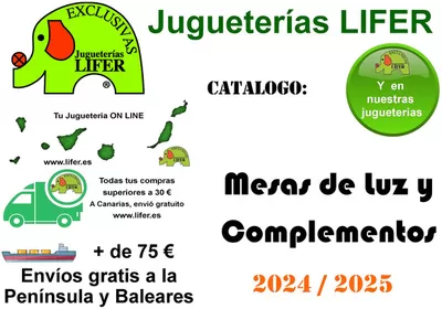 Catálogo Jugueterías Lifer en Santa Cruz de Tenerife | Mesas de Luz y Complementos | 14/2/2025 - 31/12/2025