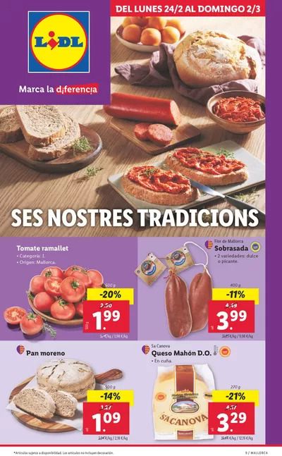 Catálogo Lidl en Calvià | SESNOSTRES TRADICIONS | 24/2/2025 - 2/3/2025