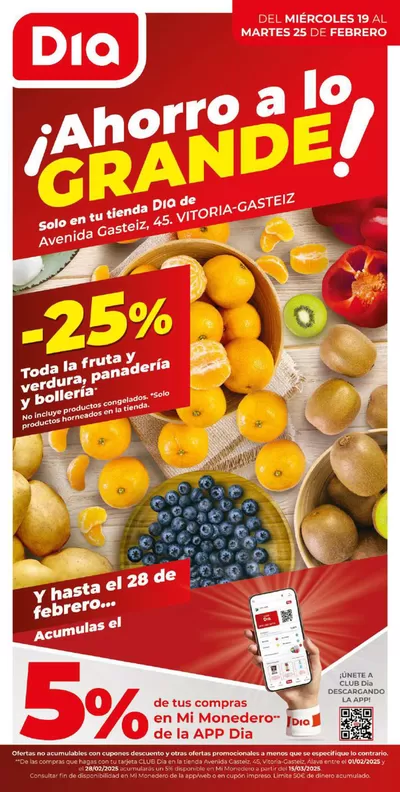 Catálogo Dia en Vitoria | Ahorro a lo grande del 19 al 25 de febrero | 19/2/2025 - 25/2/2025