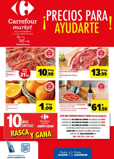 Catálogo Carrefour Market en Fuentes de Oñoro | Precios para Ayudarte! | 17/2/2025 - 2/3/2025