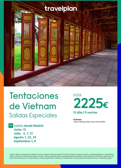 Ofertas de Viajes en Ciempozuelos | Travelplan Vietnam desde 2225€ de Travelplan | 19/2/2025 - 8/9/2025