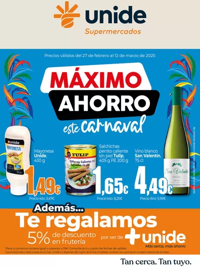 Catálogo Unide Supermercados en Telde | Máximo Ahorro UNIDE Supermercados Canarias | 27/2/2025 - 12/3/2025