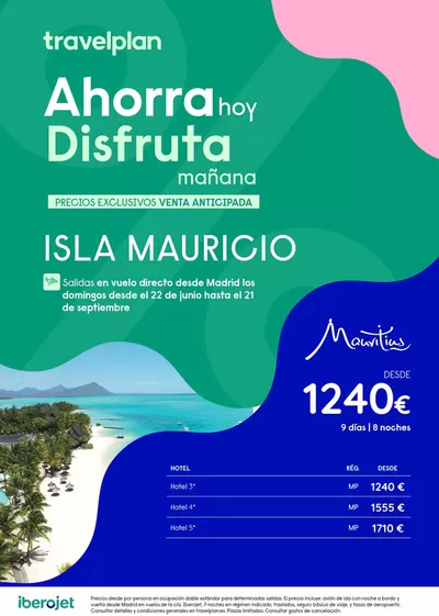 Ofertas de Viajes en Ciempozuelos | Travelplan Mauricio desde 1240€ de Travelplan | 19/2/2025 - 21/9/2025