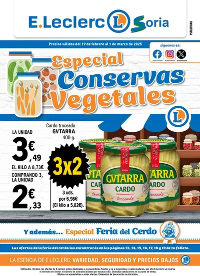 Catálogo E.Leclerc en Soria | Precios válidos del 19 de febrero al 1 de marzo de 2025 | 12/2/2025 - 1/3/2025